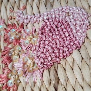 Vintage Seagrass Purse with Peacock